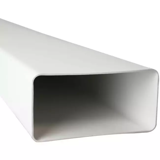 Rechthoekig kunststof ventilatiekanaal 110x55 lengte= 0.5 meter - K-0.5