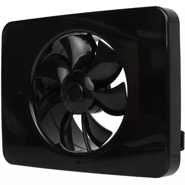 Vent-Axia Lo-Carbon iQ platte design badkamerventilator ZWART Ø 100 - 125 mm
