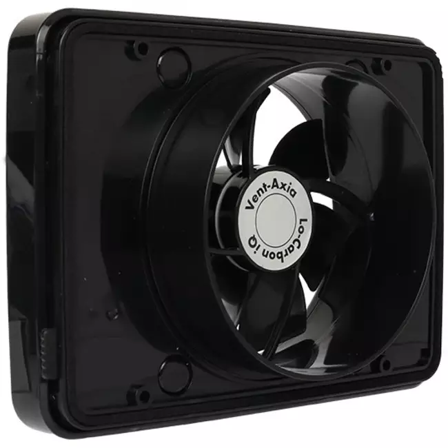 Vent-Axia Lo-Carbon iQ platte design badkamerventilator ZWART Ø 100 - 125 mm