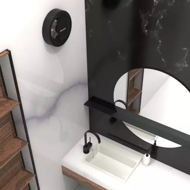 Badkamer ventilator Svara met timer, vocht- en lichtsensor 100-125mm (app-gestuurd) ZWART