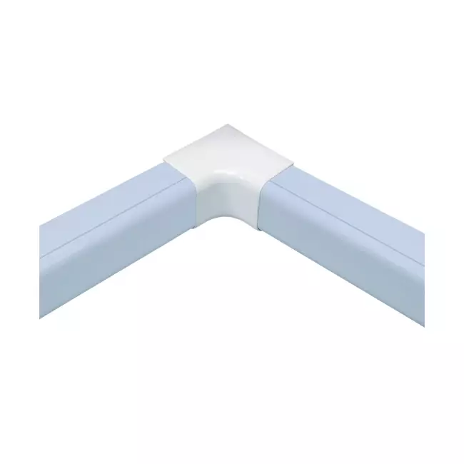 Climaplus airco leidinggoot Haakse binnenbocht 125 x 75mm RAL 9010 WIT