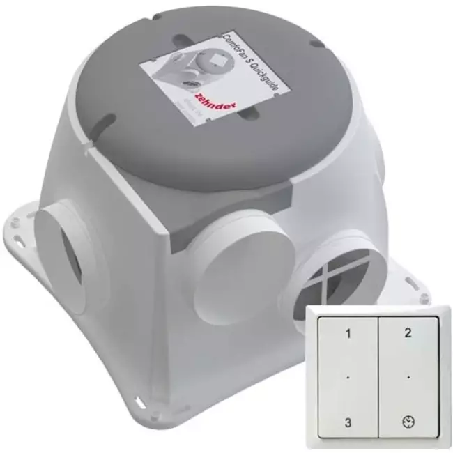 Zehnder ComfoFan Silent Pakket 460 m³/h + RFZ bediening - randaarde stekker