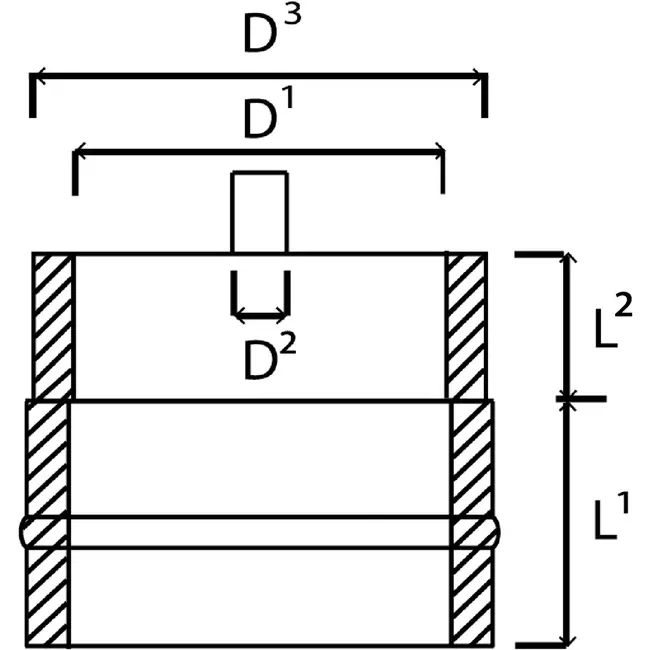 DW diameter 150 (150/200) condensdop (I316L/I304)