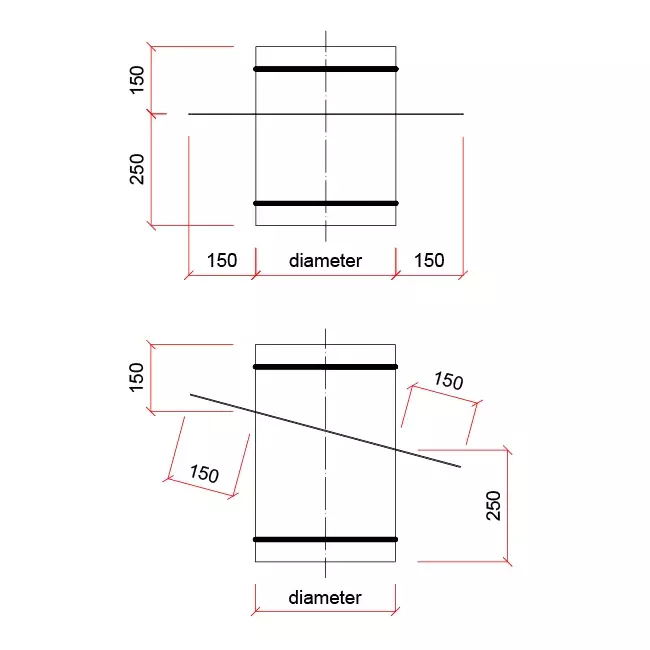 Plakplaat 22 graden Stream-Vent ventilatiekap diameter 355 mm