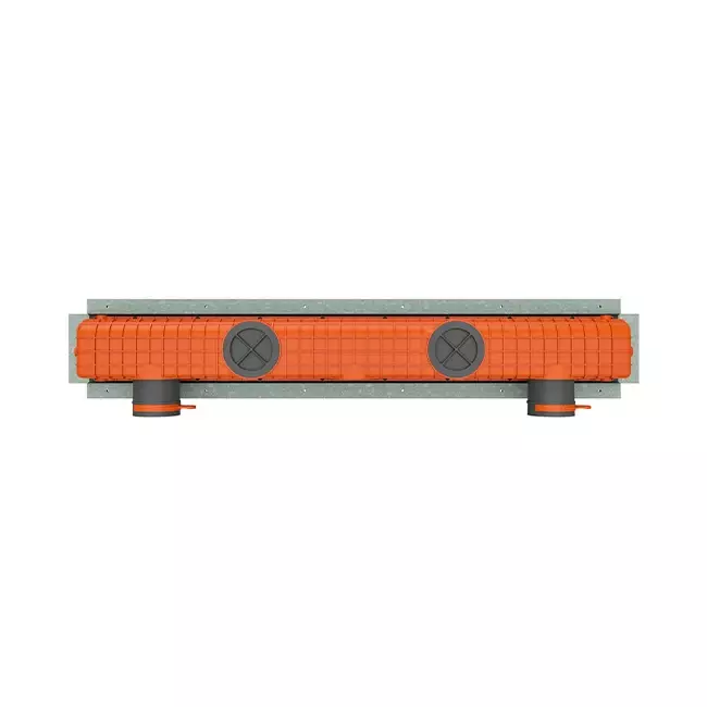 Ergovent instucbaar frameloos lijnrooster 1000 mm met aansluitdiameter 90 mm - profiel