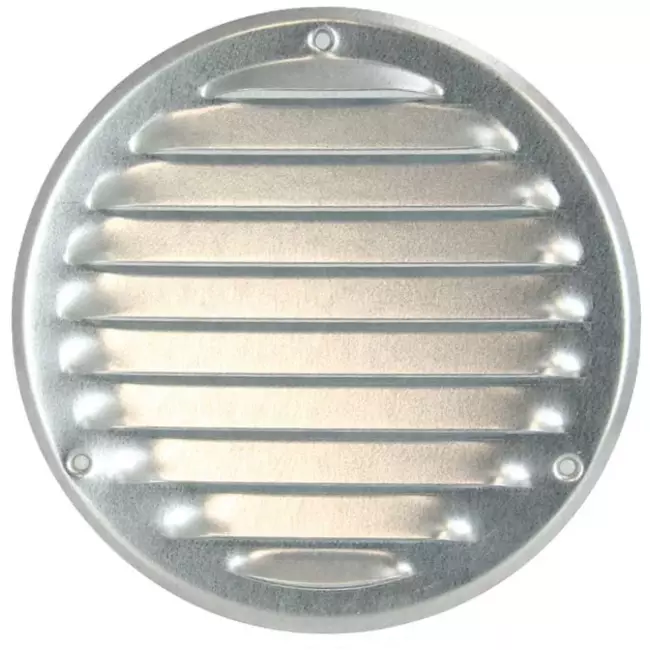 Metalen ventilatierooster rond Ø 125mm zink - MR125ZN