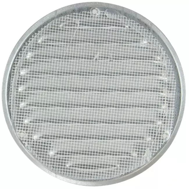 Metalen ventilatierooster rond Ø 125mm zink - MR125ZN