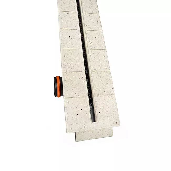 Ergovent instucbaar frameloos lijnrooster 1050 mm met aansluitdiameter 75 mm - modulair - 1 sleuf