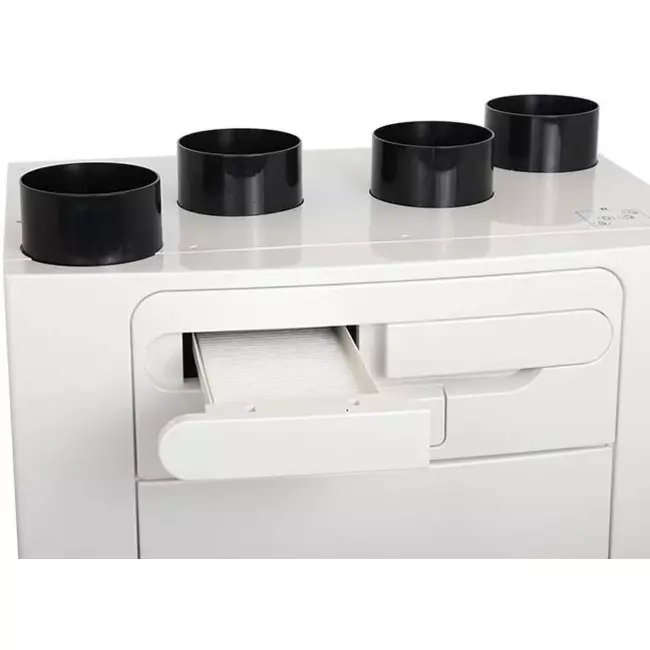 Vent-Axia WTW Sentinel Kinetic Advance 250SX inclusief voorverwarmer - Links - 250m³/h