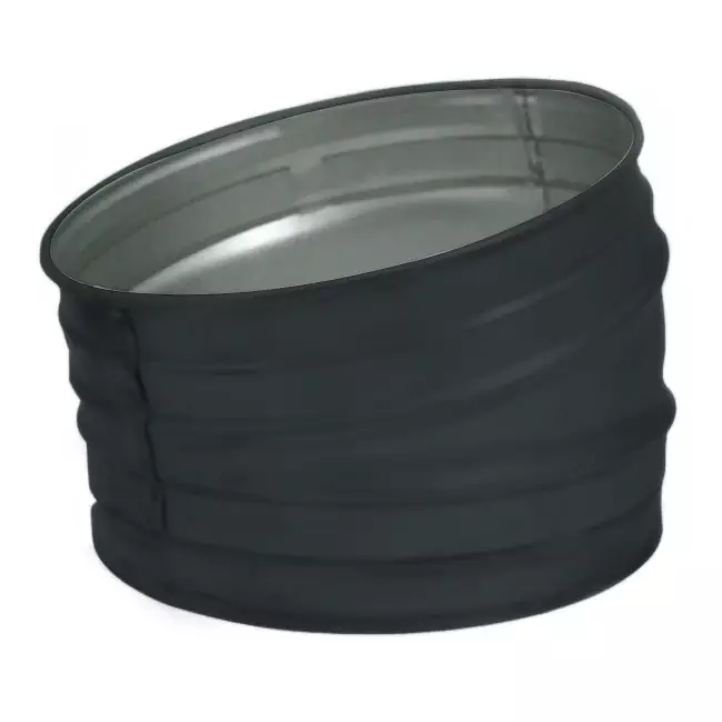 Spiro bocht 450 mm 15 graden (sendz. verz.) RAL7016