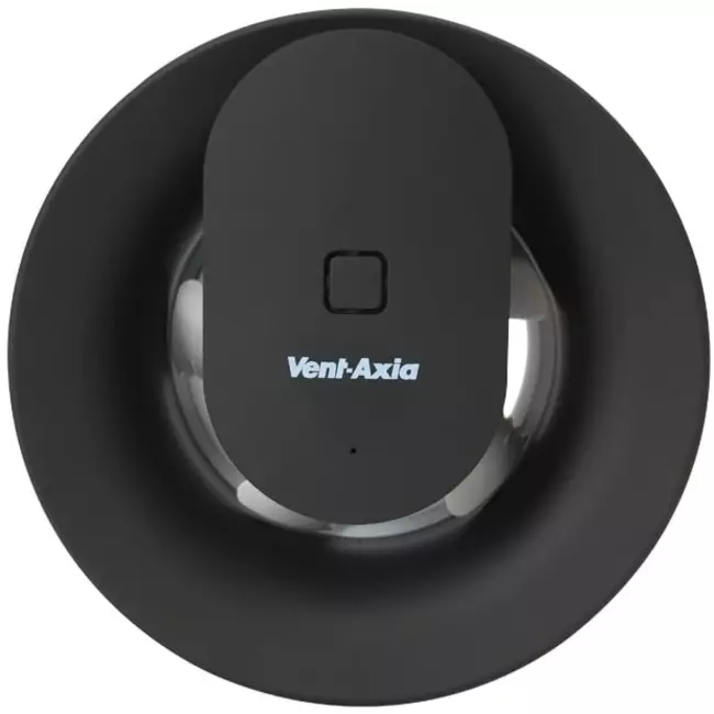 Badkamer ventilator Svara met timer, vocht- en lichtsensor 100-125mm (app-gestuurd) ZWART