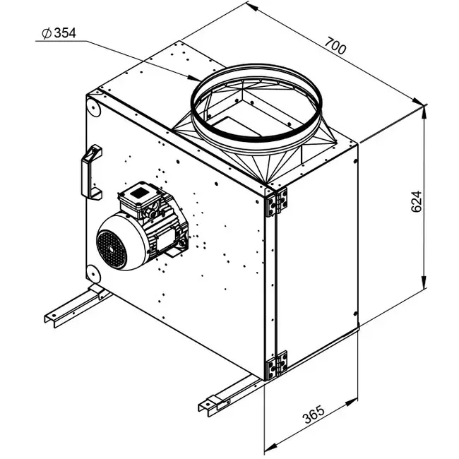 Boxventilator rookgas F400 - MPS 355 D4 F4 30