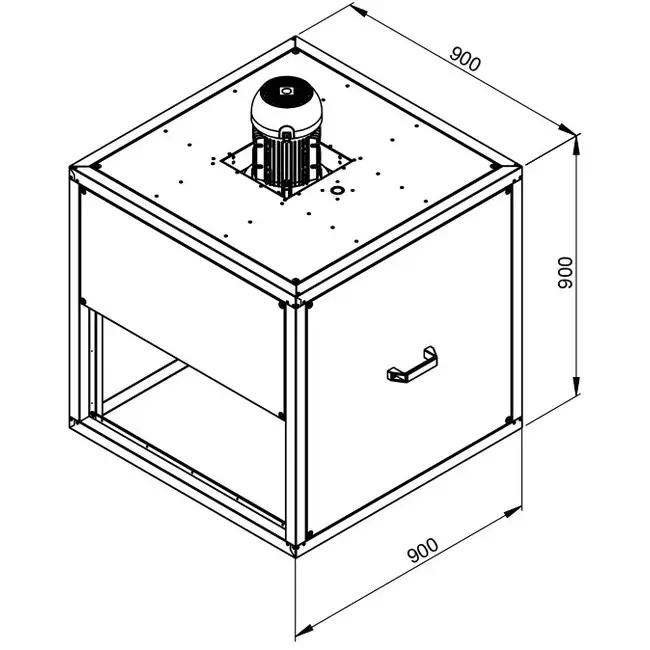 Boxventilator rookgas met lineaire flow - MPC 560 D4 F4 TI30