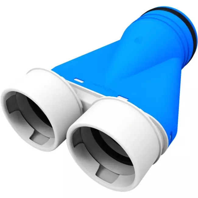 Vent-Axia Uniflexplus ventilatie ventielcollector 2x Ø90 mm met tuit Ø125 mm