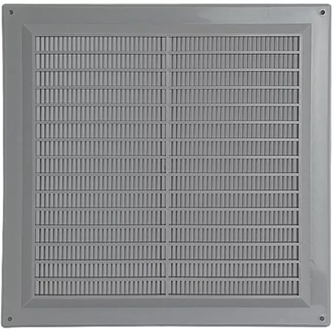 Ventilatierooster vierkant met grill 250x250 grijs