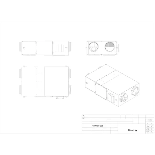 Orcon WTU 1500 EC-E  - 1500 m³/h