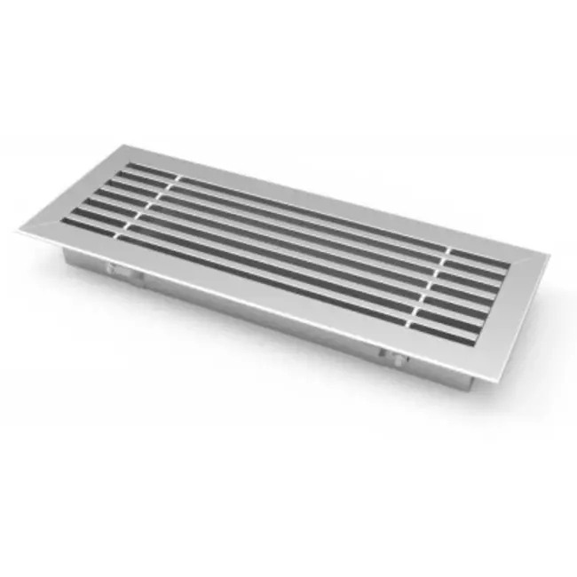 Staafrooster voor vloermontage met klemveren - 200x50 mm