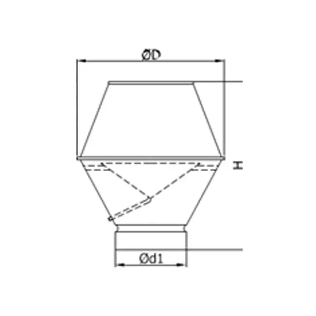 Deflectorkap rond 250 mm sendzimir verzinkt