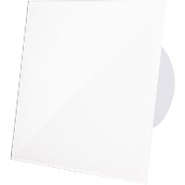Bathroom extractor fans white (glossy) glass front