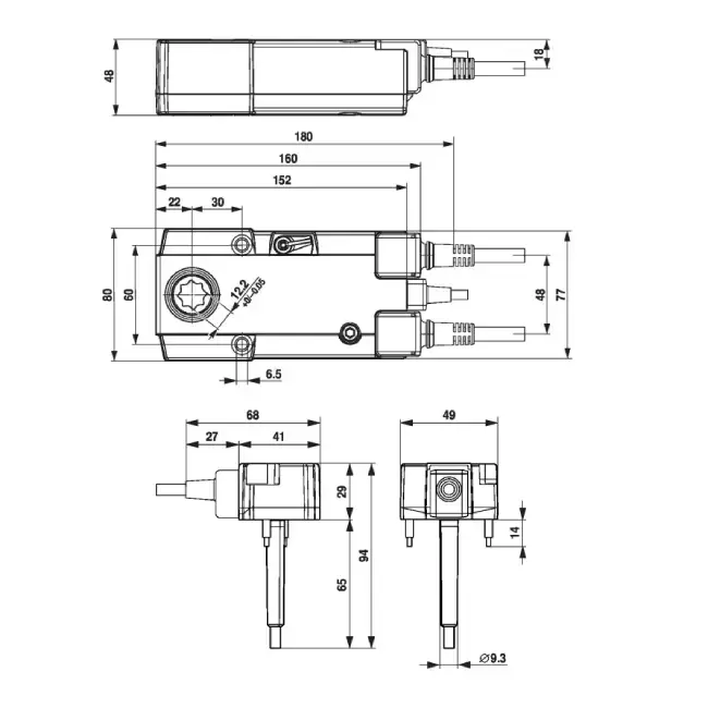 Brandklepservomotor 24V, 4 Nm, open/dicht - E-BFL24 T