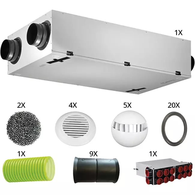 Brink Renovent Sanierungskonzept Sky 150 + Air Excellent 75/63 mm