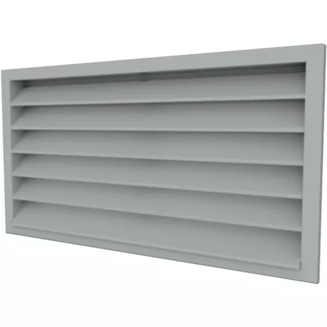 Buitenmuurrooster gegalvaniseerd staal 700x500 - RAL 7001