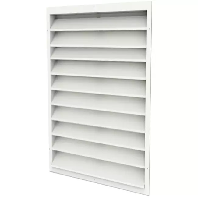 Buitenmuurrooster gegalvaniseerd staal 400x500 - RAL 9010