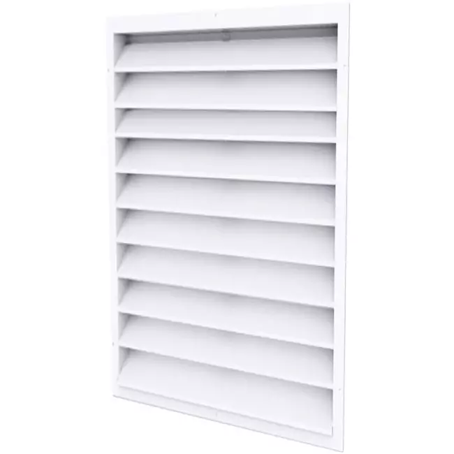 Buitenmuurrooster gegalvaniseerd staal 300x400 - RAL 9016