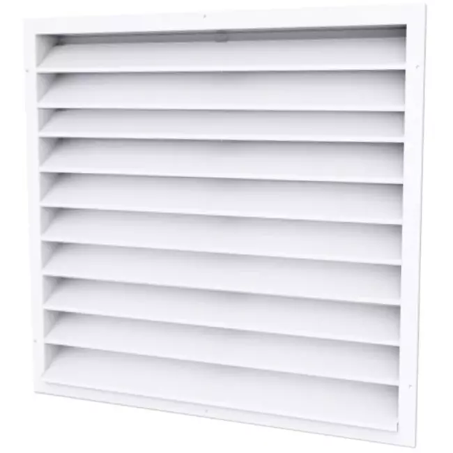 Buitenmuurrooster gegalvaniseerd staal 300x300 - RAL 9003