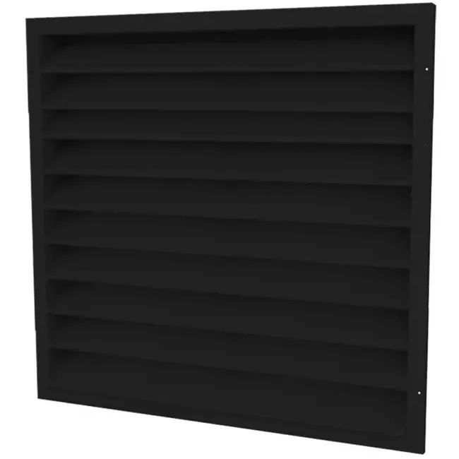 Buitenmuurrooster gegalvaniseerd staal 300x300 - RAL 9005
