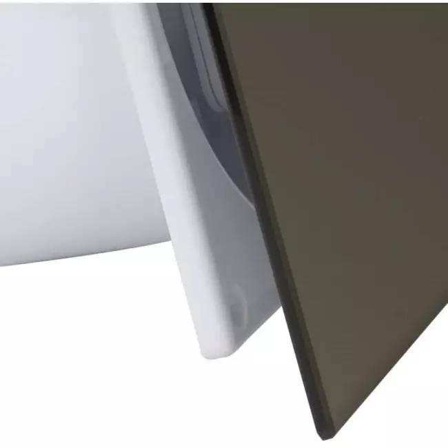 Badkamer ventilator Ø 100 mm met timer en inschakelvertraging - glazen front satijn goud