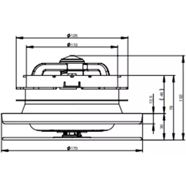 Zehnder ComfoValve Luna E125 afvoerventiel