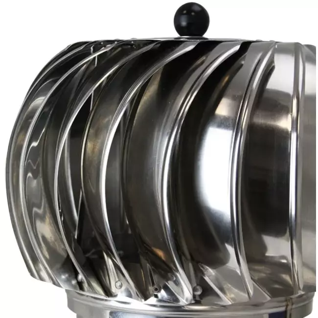 Windgedreven dakventilator Cowl 150 mm RVS inclusief plakplaat - 65m3/h