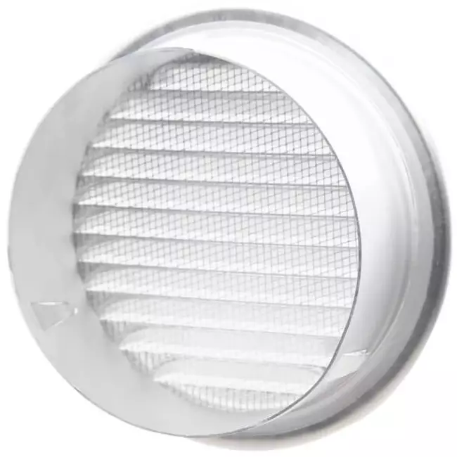 Metalen ventilatierooster rond incl. montagebus Ø 180 mm aluminium - DWRA180S