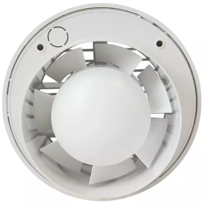Badkamer ventilator rond Ø 100 mm wit - basis EA100