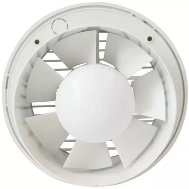 Badkamer ventilator rond Ø 125 mm wit met timer en vochtsensor - EA125HT