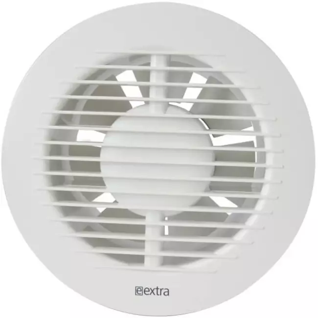 Badkamer ventilator rond Ø 125 mm wit met timer en vochtsensor - EA125HT