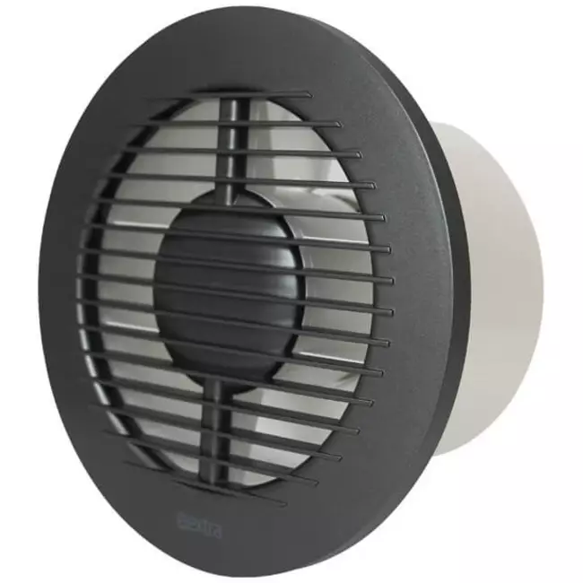 Badkamer ventilator rond Ø 100 mm antraciet - basis EA100A