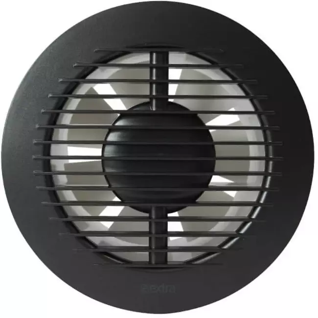 Badkamer ventilator rond Ø 100 mm antraciet - basis EA100A