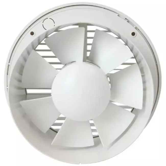 Badkamer ventilator rond Ø 150 mm wit - basis EA150