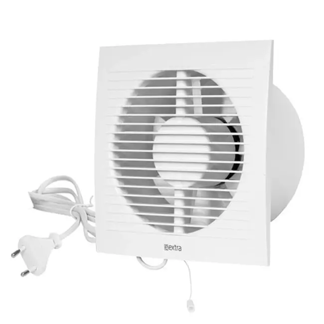 Badkamer ventilator Ø 125 mm Wit met trekkoord en stekker - EE125WP