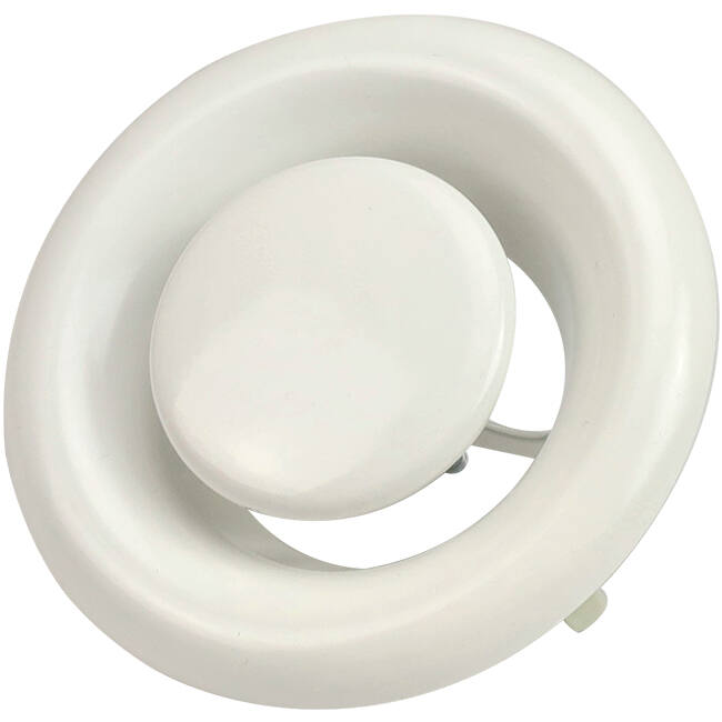 Ventilatie afvoer ventiel 160mm met metaal klemveren - DVS-C160 RAL9010