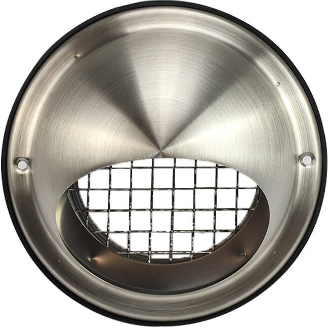 RVS bolrooster 100mm geveldoorvoer - EL-SS-B100 SS