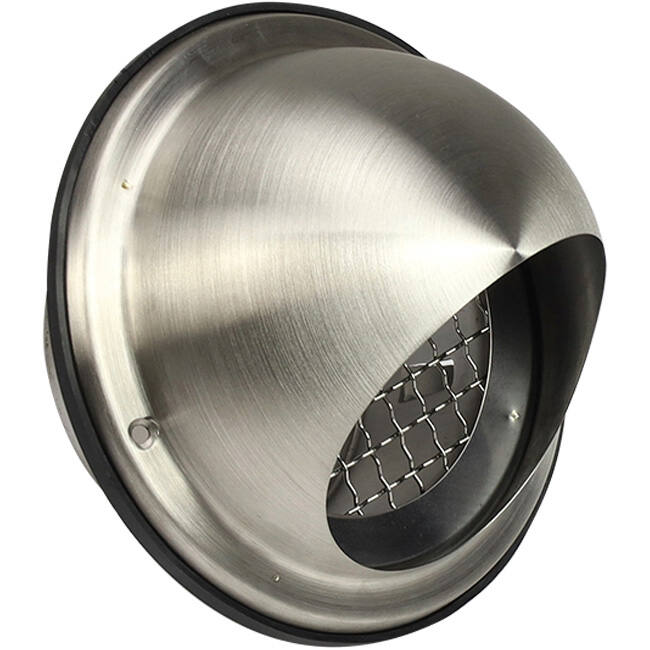 RVS bolrooster 100mm geveldoorvoer - EL-SS-B100 SS