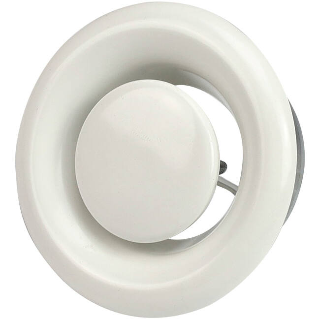 Ventilatie afvoer ventiel 80mm metaal - E-DVS80 RAL9010