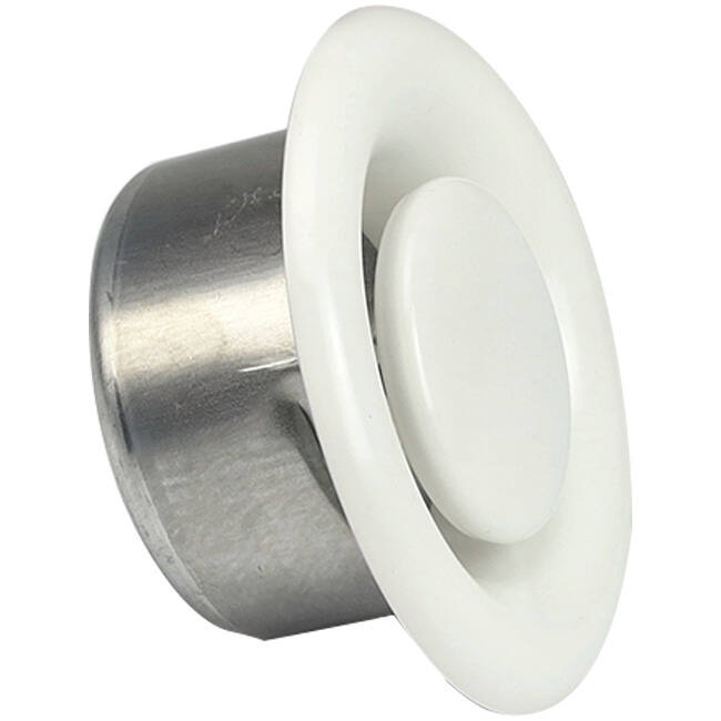 Ventilatie afvoer ventiel 80mm metaal - E-DVS80 RAL9010