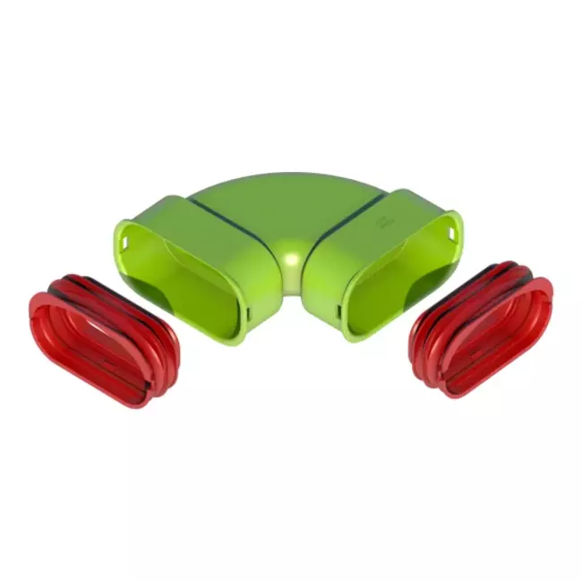 Ubbink Air Excellent 35SC kit bocht horizontaal