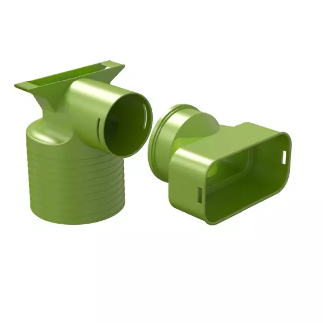 Ubbink Air Excellent 55SC ventieladapter 125 1x90°