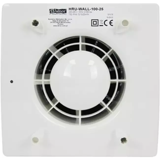 Decentrale WTW  HRU wall Ø100 met 25 m³/h - HRU-WALL-100-25-PEG