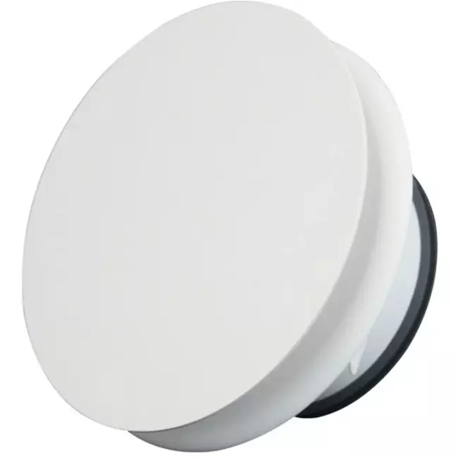 Imaginair RLV ventiel Ø 125mm  - montageveren + ring - wit
